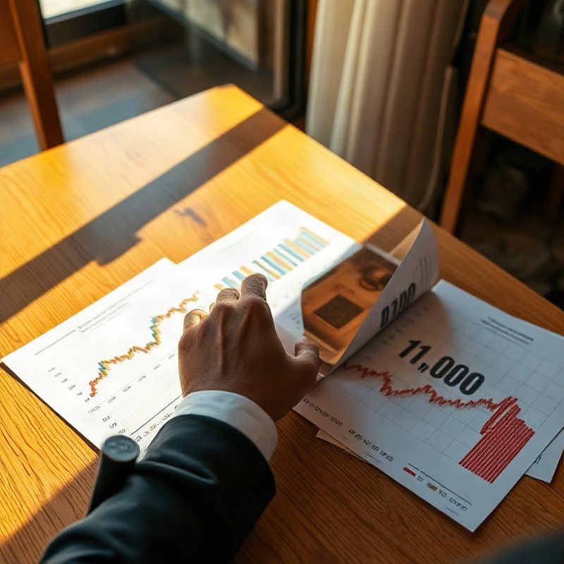 Gráficos impresos del INE sobre inflación en una mesa de madera